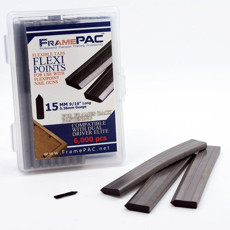 FramePac Flexipoint for Picture Frames Point Driver 15mm (9/16 inch) - Compatible with Dual Drive Point Driver, Glazing Points | Framing Points | Flexi-Points | Flexipoints Refill (Pack of 6000) - Image 2